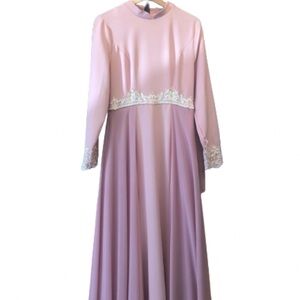 Brand new pink with ivory embroidery dress.